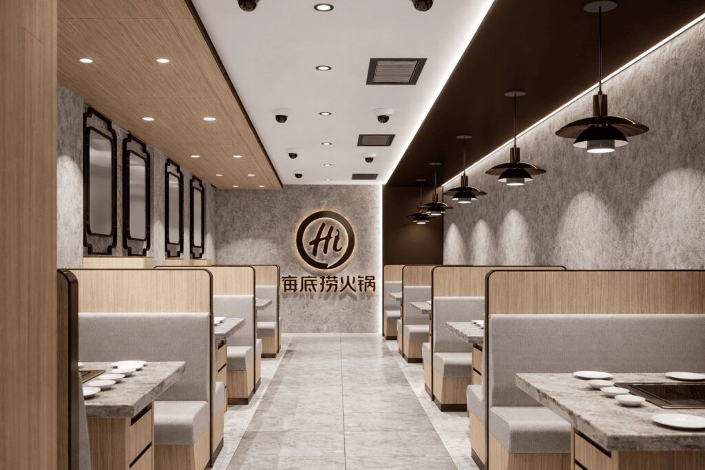 Haidilao Hot Pot, Gran Vía, Madrid – W1 Design
